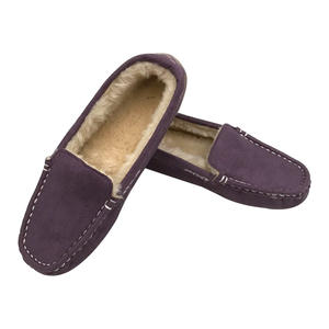 Zapatillas de mocasín para mujer, mocasines de piel sintética cálidos con forro de piel sintética, mocasines acogedores para interiores y exteriores, mocasines sin cordones, zapatos - Product Image 3