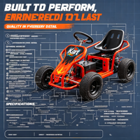 Kart à pédales électrique pour enfants, voiture de course à 4 roues à batterie avec fonction de chronométrage, adapté aux places publiques et aux parcs d'attractions