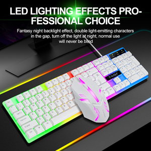 LIVOLF-Juego de teclado y ratón <span class=keywords><strong>usb</strong></span> con cable, ratón luminoso de personaje de juego, venta al por mayor en español, TF230 - Product Image 4