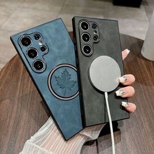 Fundas Magnéticas <span class=keywords><strong>de</strong></span> Lujo para Teléfono Móvil con Diseño Retro <span class=keywords><strong>de</strong></span> Hoja <span class=keywords><strong>de</strong></span> Arce en Cuero para <span class=keywords><strong>Samsung</strong></span> S26 S25 S24 S23 S22 S21 Ultra Plus FE <span class=keywords><strong>Note</strong></span> 20 - Product Image 5
