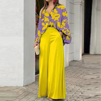 RUIQUWIN OEM Chemise à manches courtes pour femme, col en V, imprimé floral, respirante, séchage rapide, ensemble élégant, haute qualité, printemps-automne
