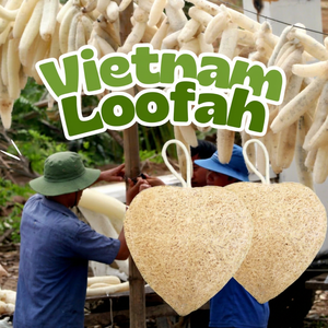 Heart-Shaped Loofah Dish Scrubber from Viet Nam Bath Brushes Sponges & Scrubbers - Product Image 1