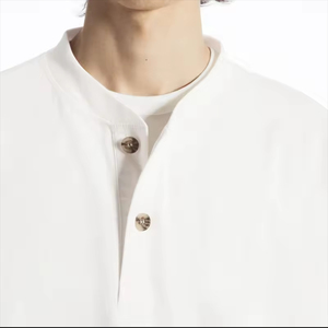Camiseta Polo de Golf y Gimnasio de Manga Corta, Corte Holgado, con Media Cremallera y Logotipo Personalizado de Alta Calidad para Hombre - Product Image 2