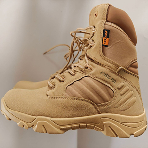 Bottes tactiques pour hommes DF22 en cuir noir, imperméables, bottes de randonnée à la cheville, toutes saisons - Product Image 5