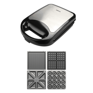 Asequible uso doméstico nuevas placas antiadherentes negras Panini Press Grill eléctrico Waffle Maker <span class=keywords><strong>Sandwichera</strong></span> - Product Image 5