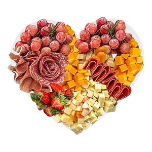 Plastic Heart Shaped <b>Tray</b> White Reusable Decorative Bowl For Baby <b>Shower</b> Charcuterie Display - Product Image 5