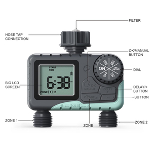 Vertak dual-outlet kỹ thuật số Máy bơm nước hẹn giờ nhựa chất lượng cao nước hẹn giờ cho vườn Hose - Product Image 2