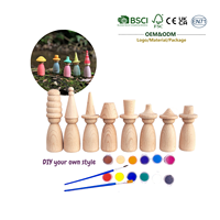 Jouets Montessori JET, peinture acrylique DIY pour figurines en bois pour enfants, blocs en bois, jouets éducatifs à empiler