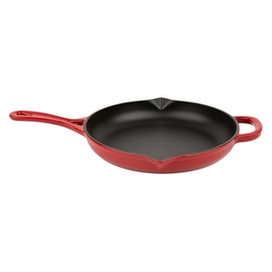 Sartén de hierro fundido esmaltado a precio de fábrica con boquillas vertedoras, compatible con todas las estufas - Product Image 1