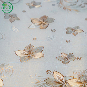 Ruban adhésif thermocollant simple face en TPU imprimé fleurs dorées, écologique, avec adhésif acrylique thermofusible, pour sacs <span class=keywords><strong>de</strong></span> voyage - Product Image 3