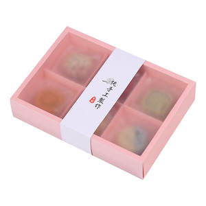 Boulangerie écologique Boîtes en papier pliables <span class=keywords><strong>de</strong></span> qualité alimentaire Emballage Snow Maid Cookies Macaron Cadeau Livraison Boîtes à biscuits avec sacs - Product Image 6