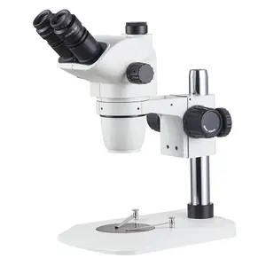 AmScope 6.7X-45X 초점 가능한 접안경이 있는 삼안 스테레오 줌 현미경 헤드