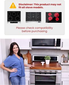 ガスStovetop電気ストーブトップカバーガスバーナー木製キッチンシンクカバーカウンタースペース装飾トレイアカシアヌードルボード - Product Image 3