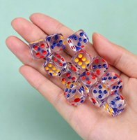 Dadu Akrilik Kristal 12mm, 100 Buah Dadu Transparan 6-Sisi untuk Permainan Mahjong, 10+ Pilihan Warna