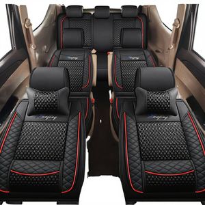 Ensemble de housses de siège de voiture en cuir de qualité supérieure, accessoire intérieur confortable pour véhicule utilitaire sport (VUS) 7 places entièrement universel, pour Mercedes Benz - Product Image 3