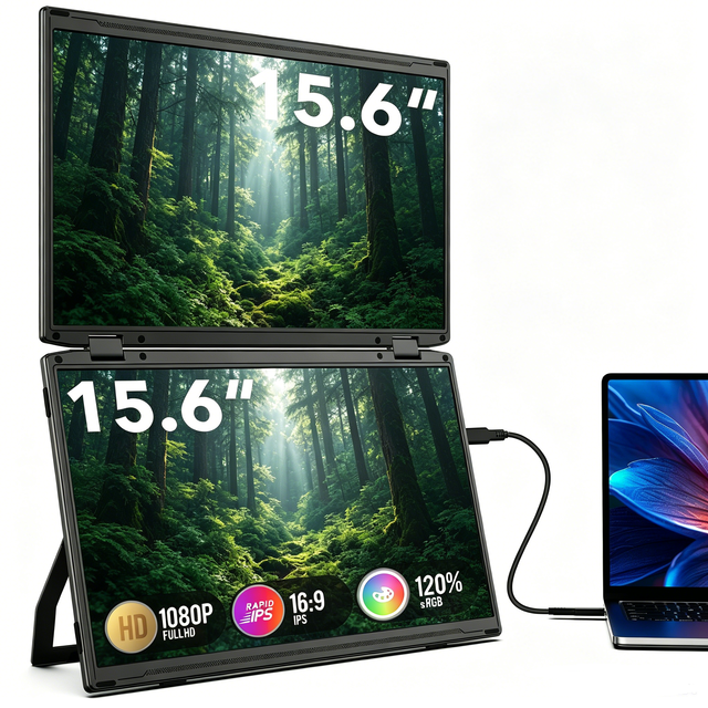 Laptop Portable Display M4 15.6 Inch 1080P FHD IPS External Display for Gaming Monitor for Windows MAC Computer