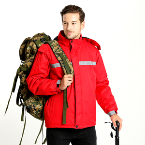 Venta al por mayor de alta calidad Super cálido mujeres hombres <span class=keywords><strong>chaqueta</strong></span> <span class=keywords><strong>reflectante</strong></span> de invierno ropa de trabajo de lana cortavientos impermeable <span class=keywords><strong>chaqueta</strong></span> a prueba de viento - Product Image 1