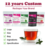 Thé santé en sachets Chianherbs Private Label Hibiscus Roselle Rosehips Slimming Beauty Glow, végan, sans OGM, sans gluten