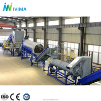 Ligne de lavage semi-automatique IVIMA pour recyclage, machine de déshydratation des flocons de bouteilles PET, cuve de lavage à chaud, ouvre-bales haute capacité