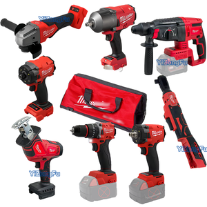 Kit de Herramientas Eléctricas Inalámbricas Portátiles 8 en 1 de 18V Milwaukee, con Taladro Atornillador Compacto, Llave de Impacto, Sierra y Bolsas de Almacenamiento - Product Image 2