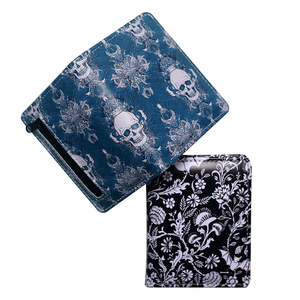 Cartera <span class=keywords><strong>de</strong></span> cuero para <span class=keywords><strong>hombre</strong></span> <span class=keywords><strong>de</strong></span> pie con botón <span class=keywords><strong>de</strong></span> doble pliegue, cartera corta con bolsillo para monedas, impresa por dentro y por fuera, en stock - Product Image 3