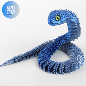 Juguete de serpiente impreso en 3D con articulaciones móviles, juguete de escritorio, juguete creativo para aliviar el estrés, disponible en varios colores, regalo coleccionable - Product Image 2