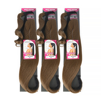 Queue de cheval synthétique Julianna Wholesale de 28 pouces en fibre Futura, lisse Yaki, avec clip et fixation Velcro