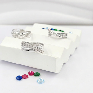 Anillo de Diamantes de Oro Sólido de 18K de Lujo, Corte Brillante Redondo, Engaste Pavé, Certificado GIA, Anillo de Bodas Unisex - Product Image 3