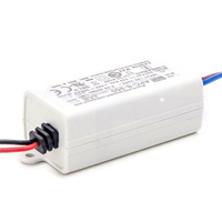 MEAN WELL-Controlador LED compacto de 8W, bajo nivel de ruido, IP42, salida de 350mA, fuente de alimentación LED de 12V y 8,05 W para iluminación LED
