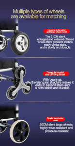 जीएलई बड़े लोड क्षमता की खरीदारी ट्रॉली के साथ थर्मल इन्सुलेशन बैग हल्के शॉपिंग ट्रॉली के साथ शॉपिंग बैग - Product Image 5