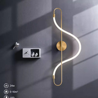 JACKSUN Appliques murales LED modernes Lampe de salle de bain intérieure unique Lampe de couloir longue du milieu du siècle Appliques murales pour couloir et escalier
