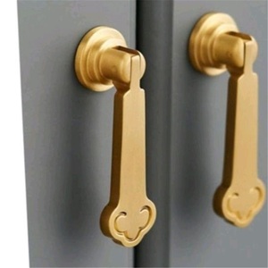 Modern Bronze Oval Cabinet Door Handle for Wardrobe Surface Mounted Single Hole <b>Small</b> Furniture Knob - Product Image 1