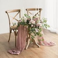 Décorations de table de mariage chinoises modernes, élégantes, luxueuses, simples et vintage, décorations de fête, fleurs pour chaises, verdure, tiges en soie