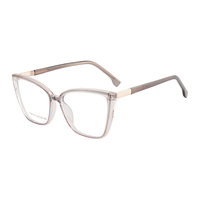 Katzenaugen-Korrektionsbrillengestelle für Damen Retro-Optik Große Fassung Persönliche Mode-Brillen Luxus-Markendesigner