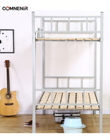 Lit mezzanine en métal queen size de haute qualité avec escalier Mobilier d'école et d'auberge à guichet unique Lits superposés pour dortoirs pour adultes pour chambre à coucher