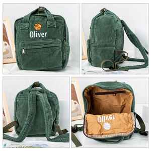 2025 nouveau <span class=keywords><strong>sac</strong></span> <span class=keywords><strong>à</strong></span> <span class=keywords><strong>dos</strong></span> en velours côtelé personnalisé pour enfants d'âge préscolaire, unisexe, <span class=keywords><strong>personnalisable</strong></span> avec nom <span class=keywords><strong>sac</strong></span> d'école pour enfants - Product Image 2