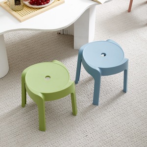 Plastic <b>Stool</b> Stackable Round Chair For Children And Adults Home Use Bathroom Durable Lightweight Design - Product Image 3