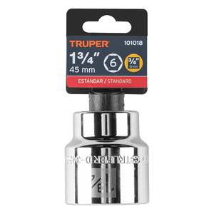 Truper D-3456-H 1-3/4 \ "prese a punta quadrata 6 punti 3/4 \" Drive finitura cromata per manutenzione da te riparazione OEM personalizzabile - Product Image 2