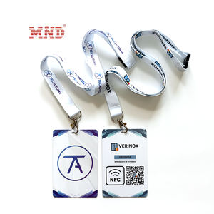 カスタムプラスチックPVC従業員<span class=keywords><strong>ID</strong></span>カードデジタル印刷バッジストラップ付きNFC名刺 - Product Image 1