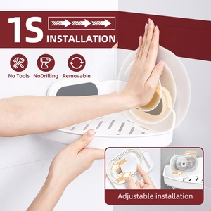 TAILI Kitchen <strong>Suction</strong> Cup Storage Rack Vacuum Wall Storage Corner Basket Rack <strong>Suction</strong> Cup Shower Caddy <strong>Bathroom</strong> <strong>Shelves</strong> - Product Image 3