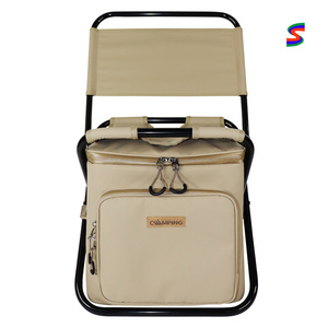 Chair Portable Seat Hiking Camouflage Camp <b>Stool</b> Fold Cooler Insulated Backpack Soft Cooler Bag with Chair Fishing Backpack - Product Image 1