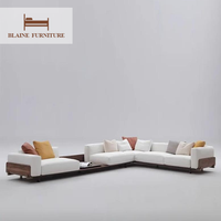 Canapé d'angle de salon de villa BLAINE, design moderne, tissu de haute qualité, rembourrage en éponge, en bois, dernière collection
