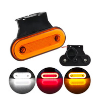 Feu de position latéral pour camion 12V 24V Feux de remorque à LED Bus Camper Van Feux arrière de voiture Rouge Blanc Ambre avec support