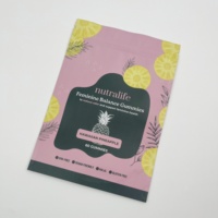 Échantillon gratuit de bonbons à l'ananas dans des sachets refermables en aluminium réutilisables, des sachets en plastique PE, PET et BOPP pour l'emballage alimentaire