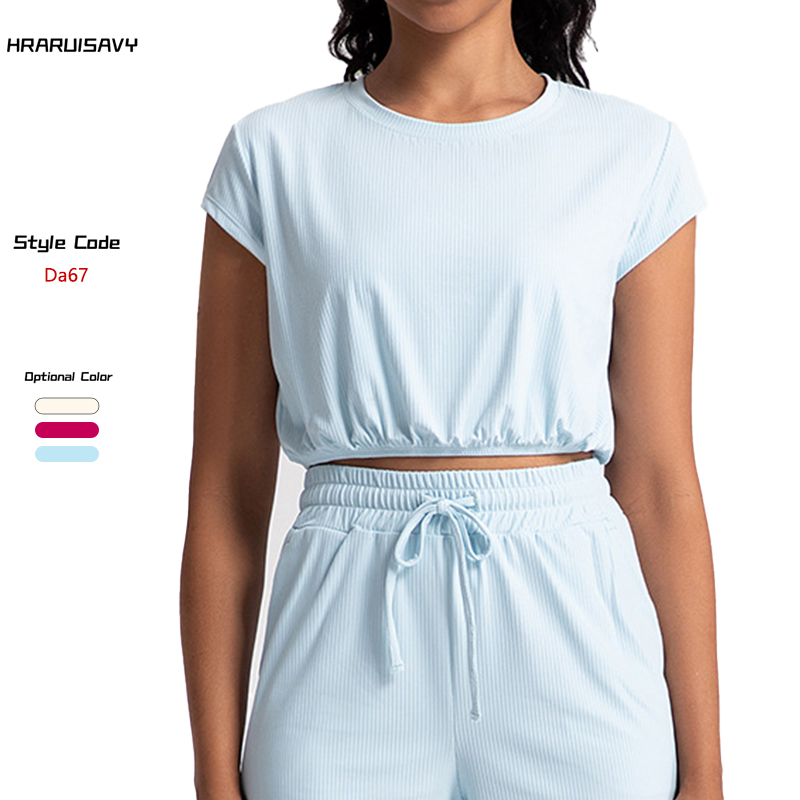 New Women Sport Yoga Short Sleeve Loose Breathable Running Shirt Gym Sport T-shirt Stretch Fast Drying Fitness Yoga Wear