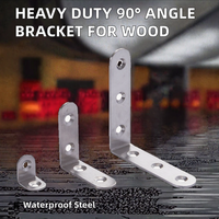 Équerres d'angle en métal en forme de L, support d'angle à 90 degrés en acier inoxydable pour meubles, armoires et joints en bois