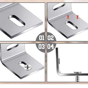 Staffa di estensione per Desktop in legno per impieghi gravosi in acciaio a forma di Z chiusura di fissaggio per chiusura Desktop - Product Image 5