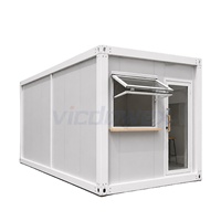 Casa Contenedor Prefabricada Contemporánea de Ensamblaje Rápido, Edificio Modular Portátil de 20 pies/40 pies, Oficina, Hotel, Tienda Reubicable