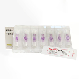 Tube d'aspiration jetable Compo, 48 pièces/boîte, violet, qualité médicale, pour usage hospitalier - Product Image 3