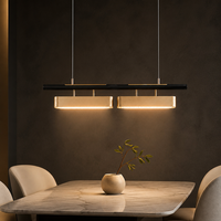Lustre LED doré de luxe moderne nordique, hauteur réglable, intensité variable, luminaire suspendu artistique créatif pour salon et restaurant